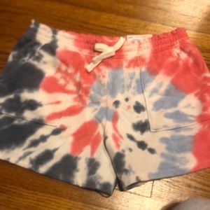 So red White and blue shorts